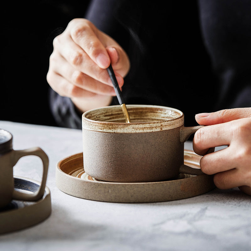 Stoneware Italian Coffee Cup