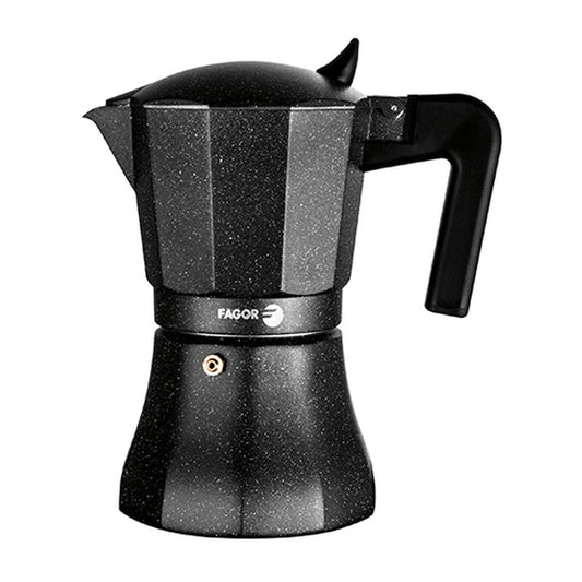 Italian Coffee Pot Fagor Black Aluminium-0